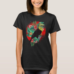 Tropiska djur Flowers Rainforest Bird Blommigt to T Shirt