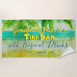 Tropiska Drinks plush Extra Large Beach Towel