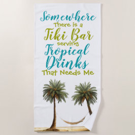 Tropiska Drinks plush Extra Large Beach Towel