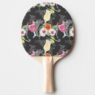 Tropiska drycker med djur pingisracket