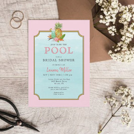 Tropiska drycker Poolside Inbjudningskort för möhi