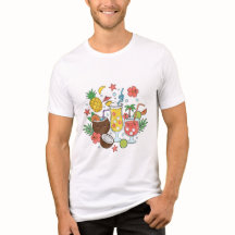 Tropiska Drycker – Söt Sommar Cocktail Män T-Shirt