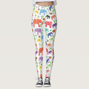 Tropiska elefanter leggings