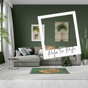 Tropiska Eleganten Handflatan Träd Vintage Poster