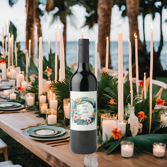 Tropiska essensen i Ram Vinflaska Etikett (Skapare uppladdad)