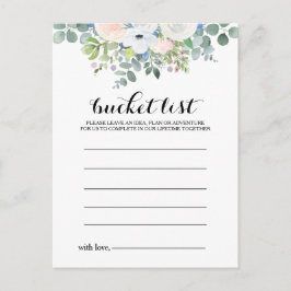 Tropiska eucalyptus Greenery Bucket List-kort Vykort