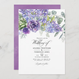 Tropiska eukalyptus Succulents Bröllop Photo Inbjudningar