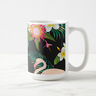 Tropiska fågelblommor Flamingo Watery Ligcape Kaffemugg