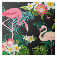 Tropiska fågelblommor Flamingo Watery Ligcape