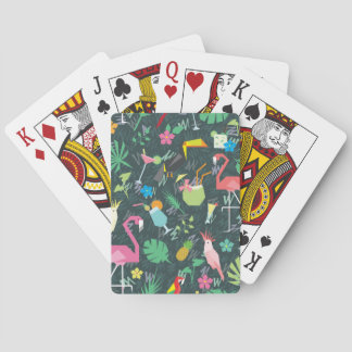 Tropiska fågeldrycker: Vibrant sjölöst. Casinokort