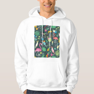 Tropiska fågeldrycker: Vibrant sjölöst. Hoodie