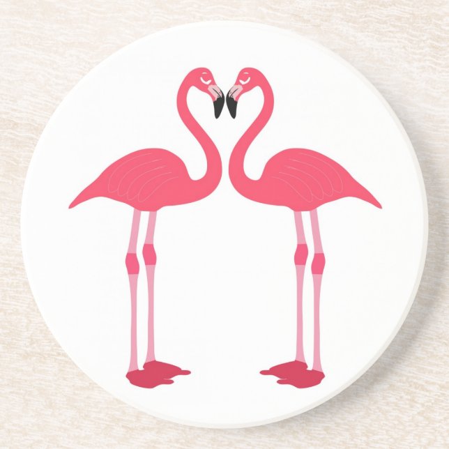 Tropiska fågelfåglar Destiny Flamingos Underlägg (Framsidan)