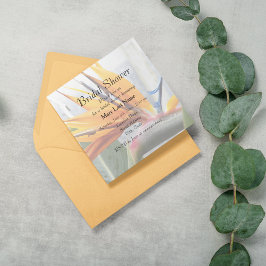 Tropiska fågeln i Möhippan för Paradise Blommigt Inbjudningar