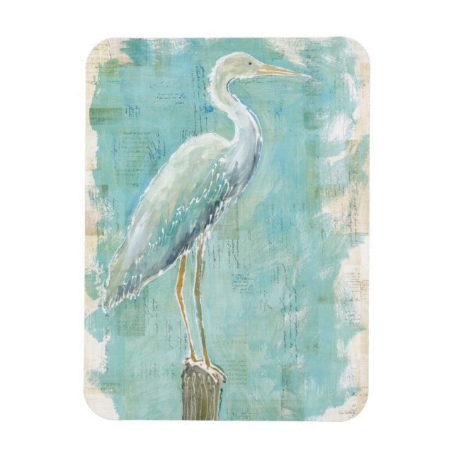 Tropiska fåglar | Fortfarande Egret Magnet (Vertikal)