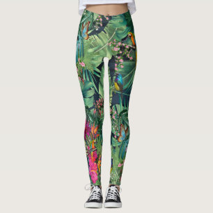 Tropiska fåglar i Paradise Leggings