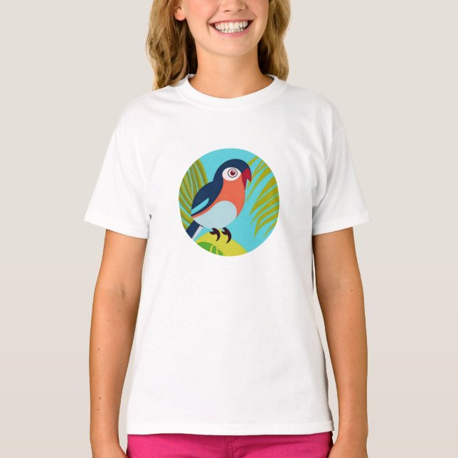 Tropiska fåglar t shirt (Framsida)