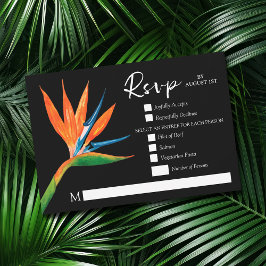 Tropiska fåglar vid Paradise Botanical Bröllop OSA Kort