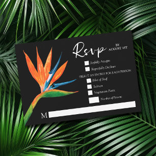Tropiska fåglar vid Paradise Botanical Bröllop OSA Kort