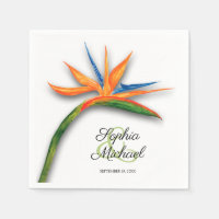 Tropiska fåglar vid Paradise Botanical Bröllop
