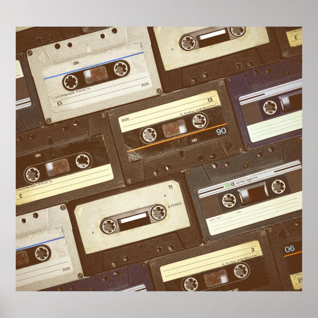 Tropiska fåglar: Vintagen Toucans & Parrots Poster (Framsidan)