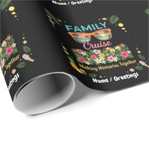 Tropiska familjekryssningsminnen Blommig sommar Presentpapper