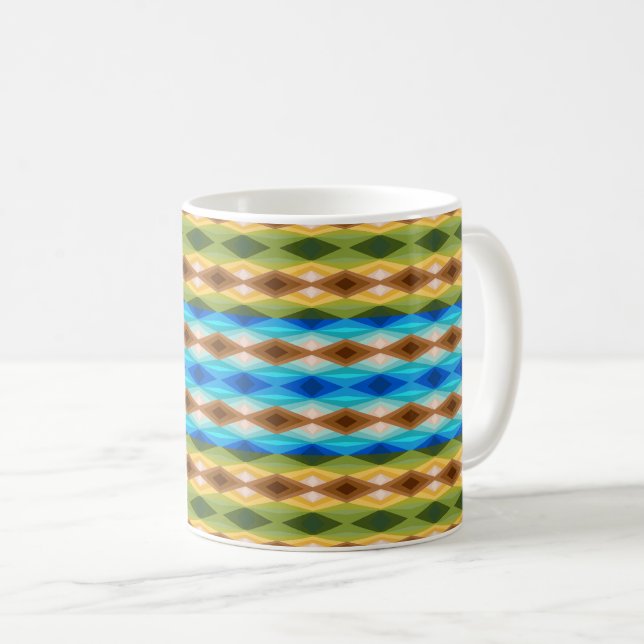 Tropiska Färgaden Kaleidoscope Abstrakt Art Kaffemugg (Framsida höger)