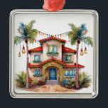 TROPISKA FESTIVA CHRISTMAS BEACH HOUSE JULGRANSPRYDNAD METALL<br><div class="desc">TROPISKA FESTIVA CHRISTMAS BEACH HOUSE</div>