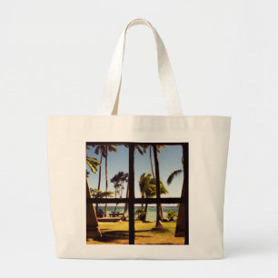 Tropiska Fiji Beach Scene bagjtcn Jumbo Tygkasse