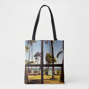 Tropiska fiji Beach Scene-säckar Tygkasse