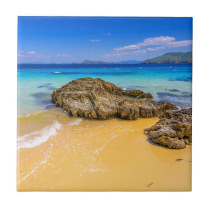 Tropiska Filippinerna Sandy Beach Island Kakelplatta