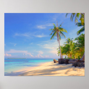 Tropiska Filippinernas ön Beach Handflatan Paradi Poster