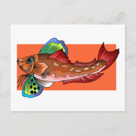 Tropiska fiskar 1 Populär Coola Retro-fisk Vykort