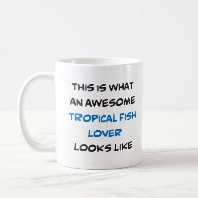 tropiska fiskar älskare, fantastisk kaffemugg (Vänster)