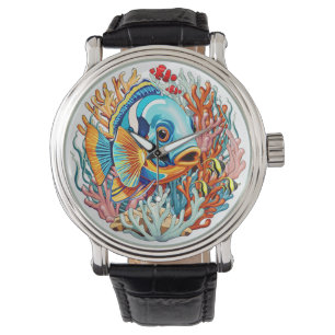 Tropiska Fiskar Färgglada Sommar Vibes Armbandsur