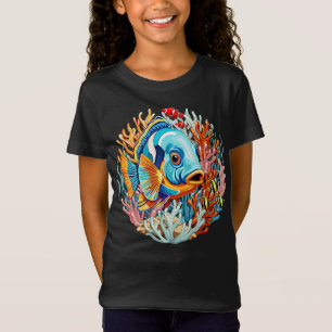Tropiska Fiskar Färgglada Sommar Vibes T Shirt