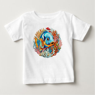 Tropiska Fiskar Färgglada Sommar Vibes T Shirt