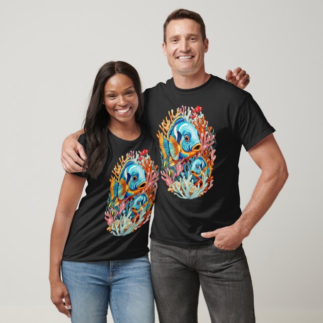 Tropiska Fiskar Färgglada Sommar Vibes T Shirt (Unisex)