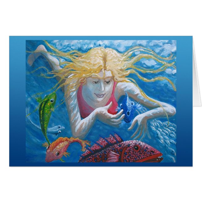 Tropiska fiskar hälsningskort (Framsidan Horizontal)