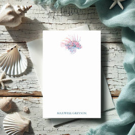 Tropiska fiskar med vattenfärg post-it block