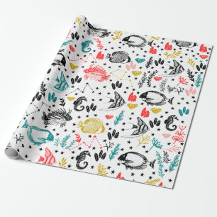 Tropiska fiskar Papprare Presentpapper