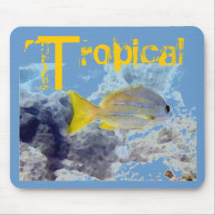 Tropiska fisken i gult Rand Musmatta
