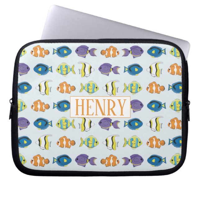 Tropiska fisken Mönster Neoprene Laptop sleeve 10  (Framsidan)