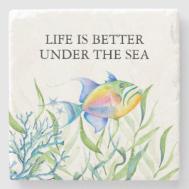 Tropiska fisklinonfiskfavörer stenunderlägg