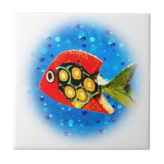 Tropiska fiskplattor kakelplatta (Framsidan)