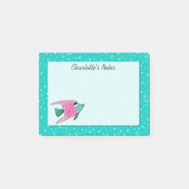 Tropiska fiskrosor och krickapersonlig post-it block