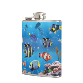 Tropiska fisksimbassänger fickplunta