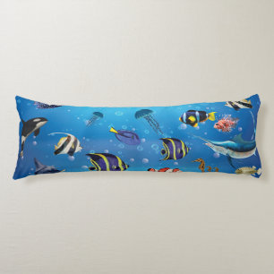 Tropiska fisksimbassänger kroppskudde