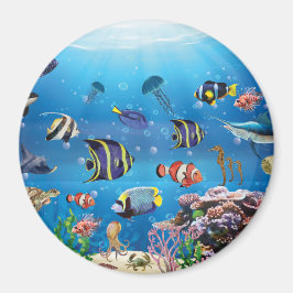 Tropiska fisksimbassänger magnet
