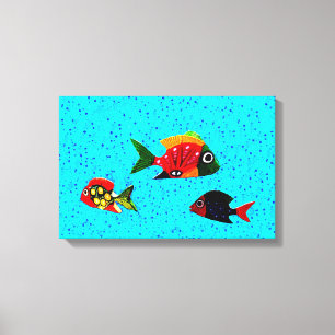 Tropiska fisktrånga kanvas