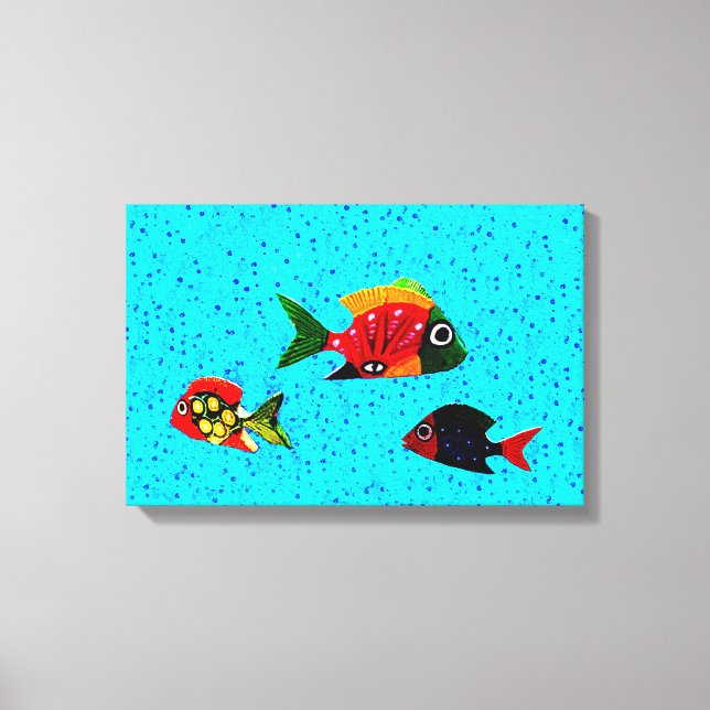 Tropiska fisktrånga kanvas (Framsida)